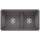 Precis SILGRANIT 33" 60/40 Reversible Double Bowl Undermount Kitchen Sink with Low Divide - Cinder, 442521