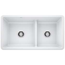 KA-442524 Precis Reversible 1-3/4 Low Divide Sink Kit in White
