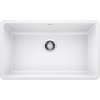 Precis/Artona KFA-442533 Single Sink Kit with Pull-Down Faucet, Sink Grid, and Strainer in White