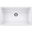 Precis/Artona KFA-442533 Single Sink Kit with Pull-Down Faucet, Sink Grid, and Strainer in White