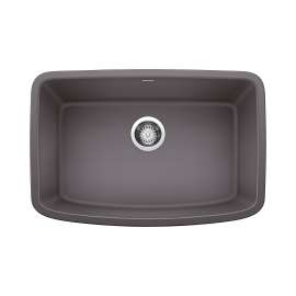 Valea SILGRANIT 27" Single Bowl Undermount Kitchen Sink - Cinder, 442548