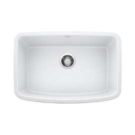 Valea SILGRANIT 27" Single Bowl Undermount Kitchen Sink - White, 442551