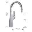 Rivana Pull-Down Bar Faucet - PVD Steel, 442682