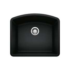 Diamond SILGRANIT 24" Single Bowl Undermount Kitchen Sink - Coal Black, 442906