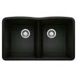 KA-442913 Diamond Equal Double Bowl Sink Kit in Coal Black