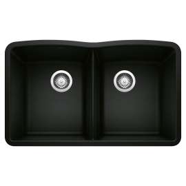 KA-442913 Diamond Equal Double Bowl Sink Kit in Coal Black