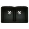 KA-442914 Diamond Equal Double Low Divide Sink Kit in Coal Black