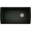 Diamond SILGRANIT 33" Super Single Undermount Kitchen Sink - Coal Black, 442916