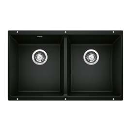 KA-442927 Precis Equal Double Bowl Sink Kit in Coal Black