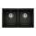 KA-442927 Precis Equal Double Bowl Sink Kit in Coal Black