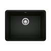 Precis SILGRANIT 24" Single Bowl Undermount Kitchen Sink - Coal Black, 442928