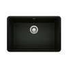 Precis SILGRANIT 27" Single Bowl Undermount Kitchen Sink - Coal Black, 442930