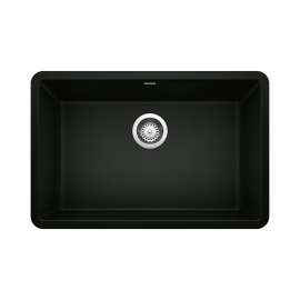 Precis SILGRANIT 27" Single Bowl Undermount Kitchen Sink - Coal Black, 442930