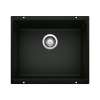 Precis SILGRANIT 21" Single Bowl Undermount Kitchen Sink - Coal Black, 442933