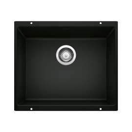 Precis SILGRANIT 21" Single Bowl Undermount Kitchen Sink - Coal Black, 442933