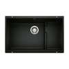 Precis Cascade SILGRANIT 29" Single Bowl Undermount Kitchen Sink with Colander - Coal Black, 442934
