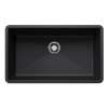 Precis SILGRANIT 32" Super Single Undermount Kitchen Sink - Coal Black, 442935