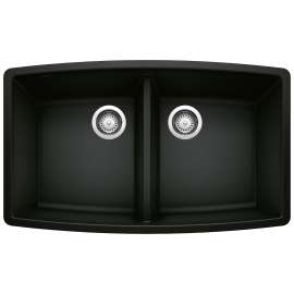 KA-442937 Performa Equal Double Bowl Sink Kit in Coal Black