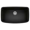 Valea SILGRANIT 32" Super Single Undermount Kitchen Sink - Coal Black, 442942