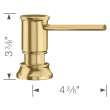 Empressa Soap Dispenser - Satin Gold, 442987