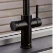 Catris Flexo Filter-Ready Semi-Pro Pull-Down Dual-Spray Kitchen Faucet - Matte Black, 442992