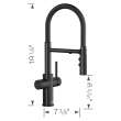 Catris 442992-443275 19.12-in H Pull Down Sprayer Kitchen Faucet with 360 Degree Spout Swivel and Filter in Matte Black