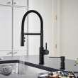 Catris Flexo Semi-Pro Pull-Down Dual-Spray Kitchen Faucet - Matte Black, 443026