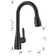 Atura Pull-Down Dual-Spray Bar Faucet - Matte Black, 443028