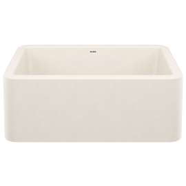 Ikon SILGRANIT 27" Single Bowl Apron-Front Farmhouse Sink - Soft White, 443075