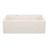 Ikon SILGRANIT 33" Double Bowl Apron-Front Farmhouse Sink with Low Divide - Soft White, 443078