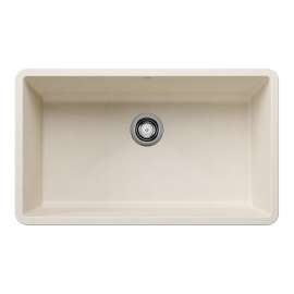 Precis SILGRANIT 32" Super Single Undermount Kitchen Sink - Soft White, 443084