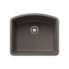 Diamond SILGRANIT 24" Single Bowl Undermount Kitchen Sink - Volcano Gray, 443098
