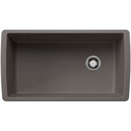 Diamond SILGRANIT 33" Super Single Undermount Kitchen Sink - Volcano Gray, 443108