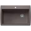 Diamond SILGRANIT 33.5" Super Single Dual Mount Kitchen Sink - Volcano Gray, 443109
