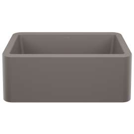 Ikon SILGRANIT 27" Single Bowl Apron-Front Farmhouse Sink - Volcano Gray, 443112