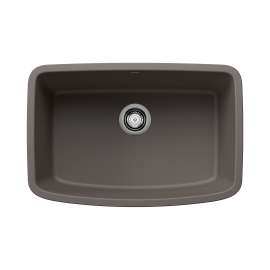 Valea SILGRANIT 27" Single Bowl Undermount Kitchen Sink - Volcano Gray, 443127