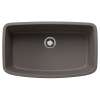 Valea SILGRANIT 32" Super Single Undermount Kitchen Sink - Volcano Gray, 443128