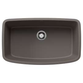 Valea SILGRANIT 32" Super Single Undermount Kitchen Sink - Volcano Gray, 443128