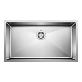 Quatrus R15 32" Super Single Bowl Undermount Stainless Steel Kitchen Sink, 443148