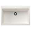 Liven SILGRANIT 33" Super Single Dual Mount Kitchen Sink - White, 443197