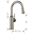 Empressa Pull-Down Bar Faucet - Satin Platinum, 443247