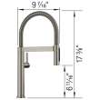 Culina Mini II Pull-Down Dual-Spray Kitchen Faucet - Satin Platinum, 443253