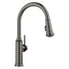 Empressa High Arc Pull-Down Dual-Spray Kitchen Faucet - Satin Dark Steel, 443262
