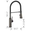 Empressa Semi-Pro Pull-Down Dual-Spray Kitchen Faucet - Satin Dark Steel, 443264
