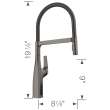 Rivana Semi-Pro Pull-Down Dual-Spray Kitchen Faucet - Satin Dark Steel, 443266