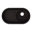 OOVALON 30 in. Undermount Single Bowl Kitchen Sink - VELGRANIT - Mystic Black