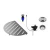 OOVALON Drain and Accessory Bundle - Brushed Steel