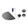 OOVALON Drain and Accessory Bundle - Satin Dark Steel