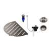 OOVALON Drain and Accessory Bundle - Satin Platinum