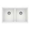 KA-516320 Precis Equal Double Bowl Sink Kit in White